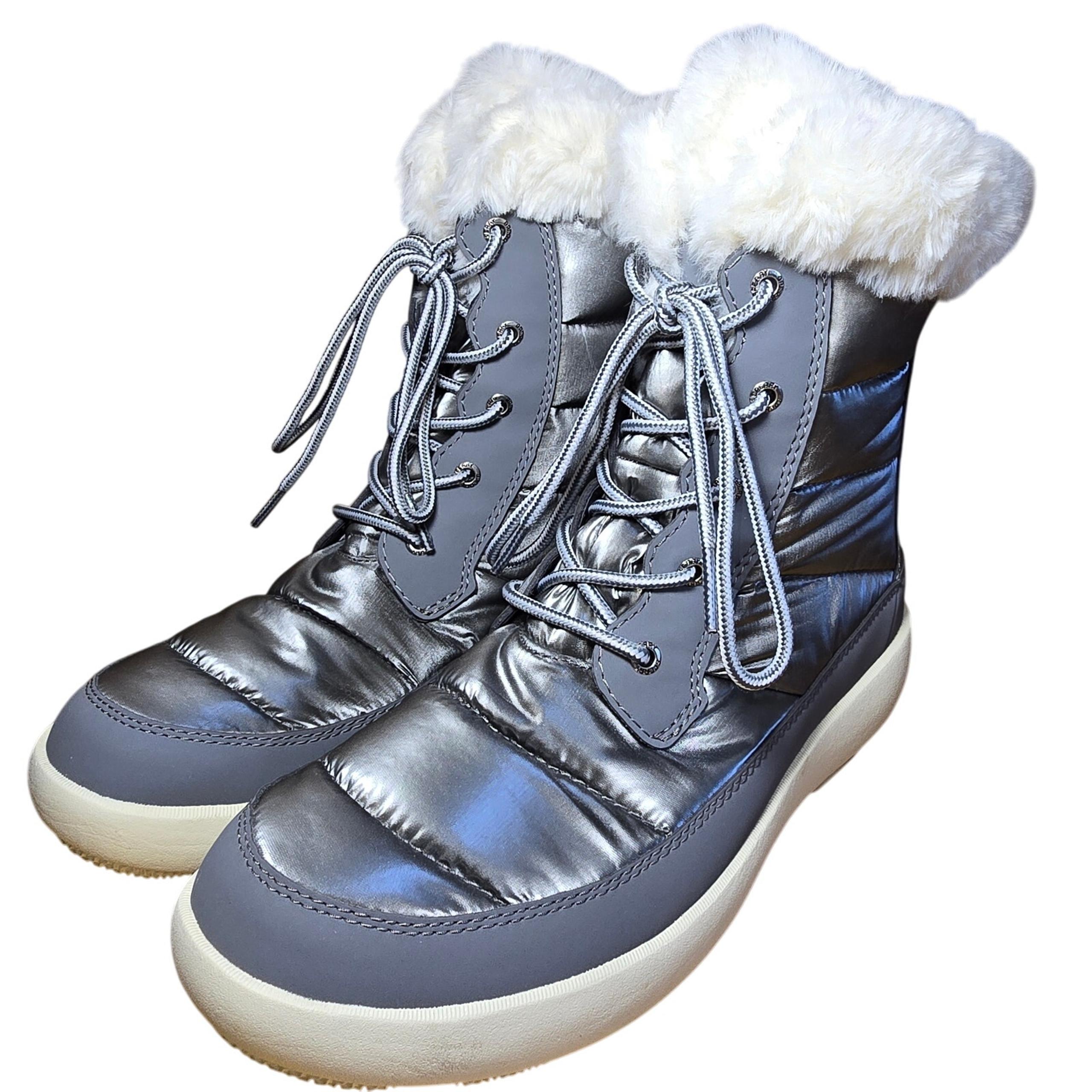 Brand New Sperry Women's Bearing Plushwave Snow Boot Silver Never Worn Size 8.5