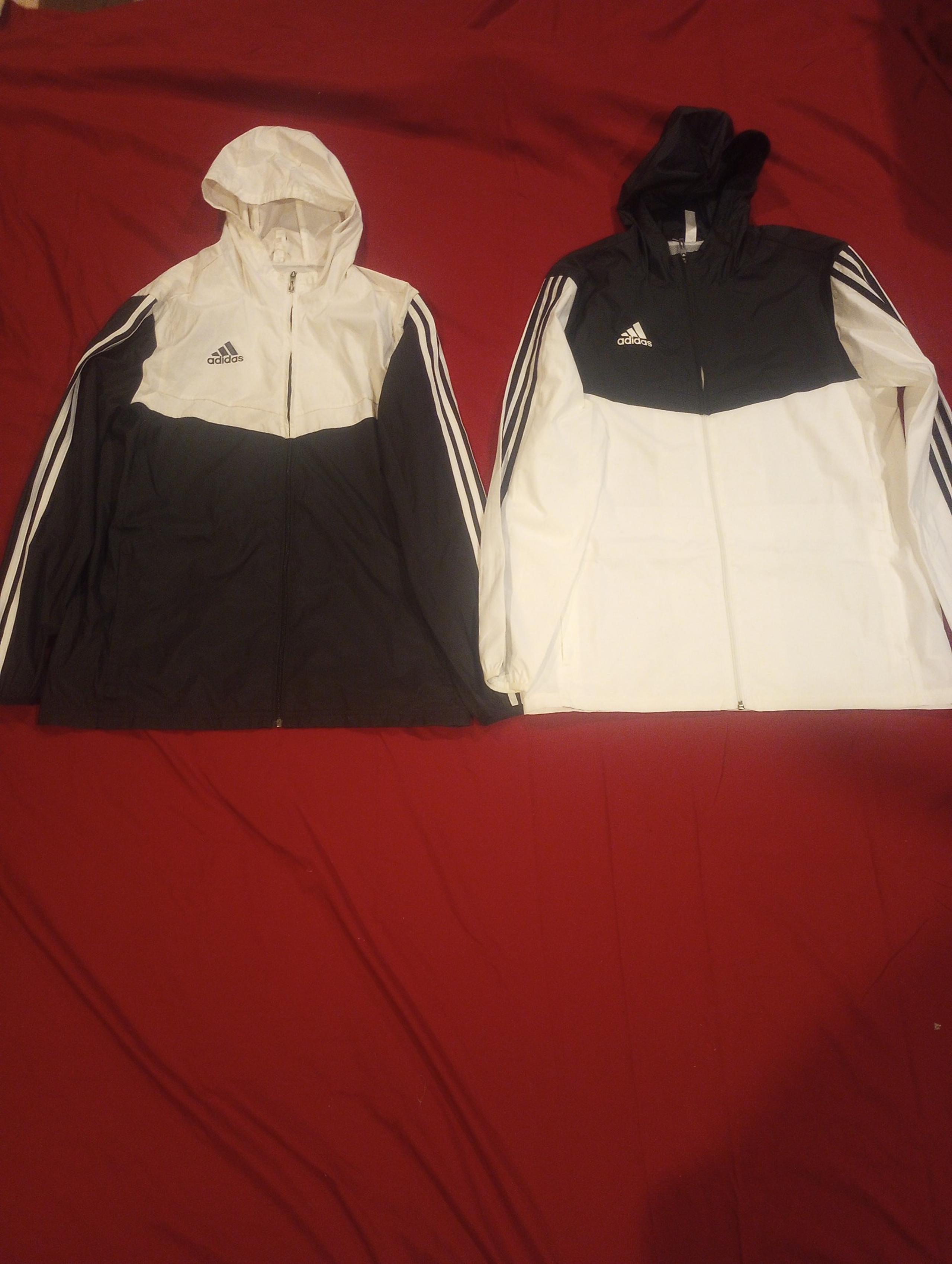 Adidas Men's Tiro Windbreaker Jacket Bundle (2) - Medium - White/Black