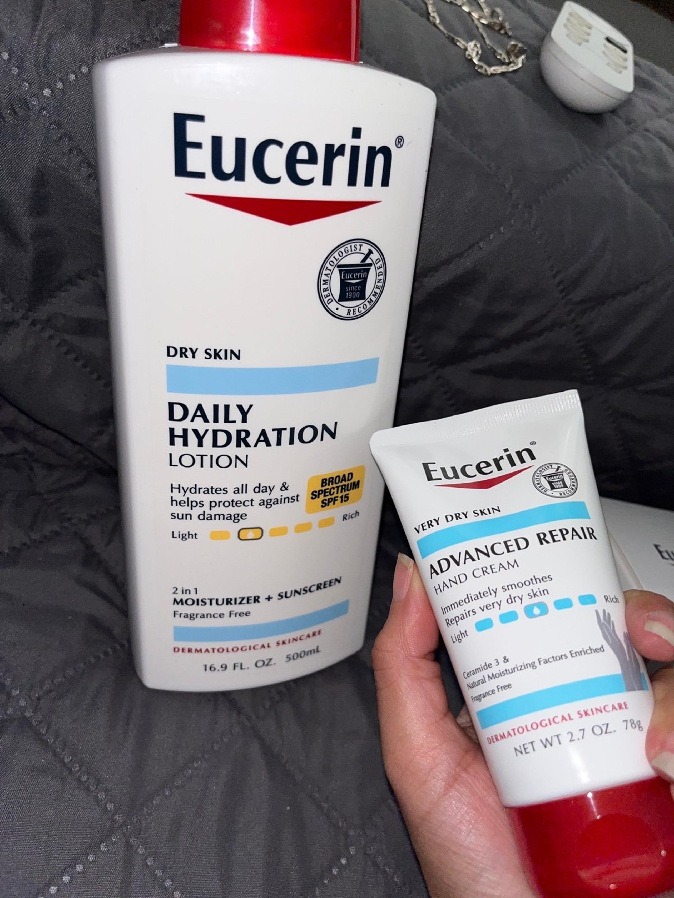 Eucerin lotion and hand cream