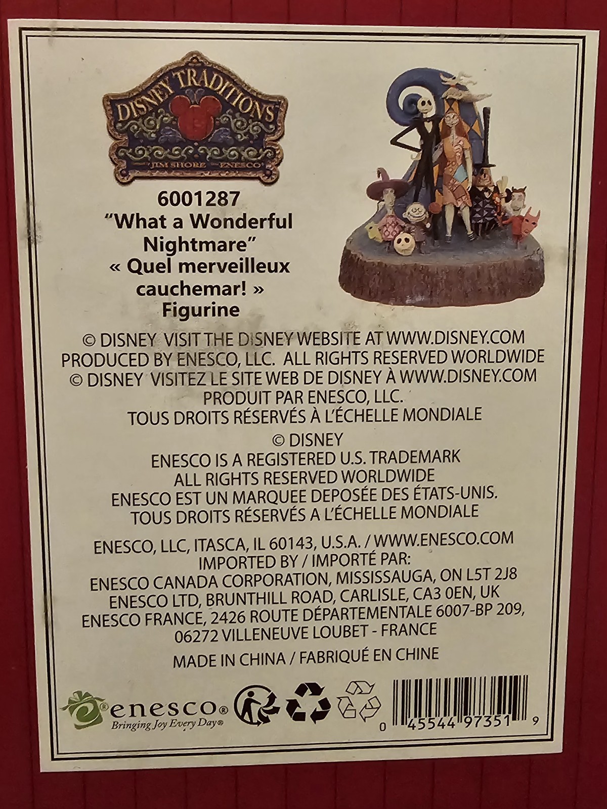 Enesco Disney Traditions by Jim Shore Nightmare Before Christmas Carved by Heart