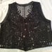 Linen 100% Vest, BLACK