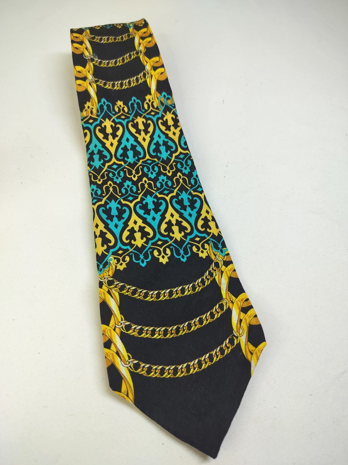 RUSH LIMBAUGH MULTI COLOR ART W/ CHAIN USA SILK NECKTIE