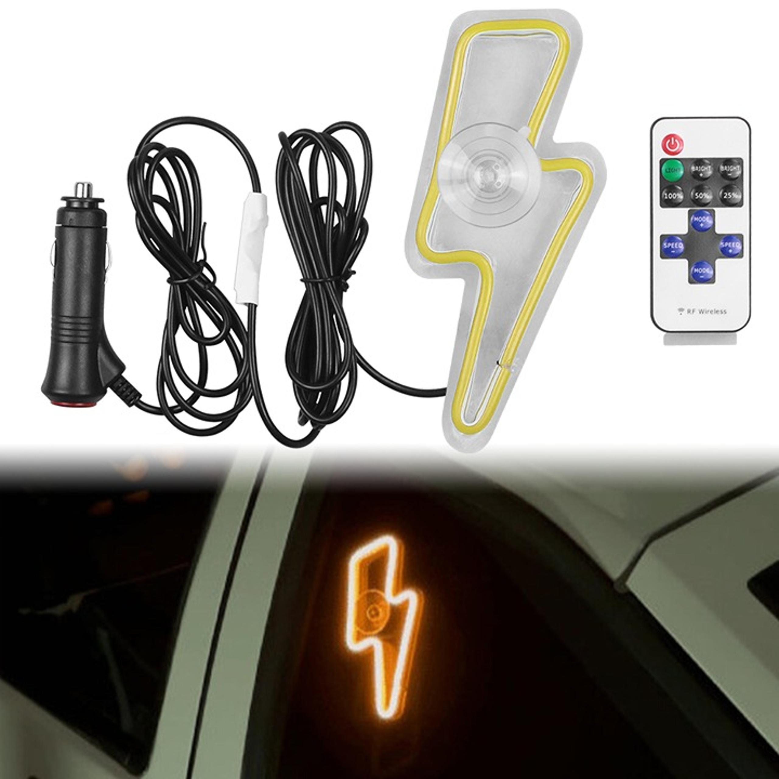 BRAND NEW UNIVERSAL LIGHTING YELLOW LED Neon Flash Light Car Window Glow Control