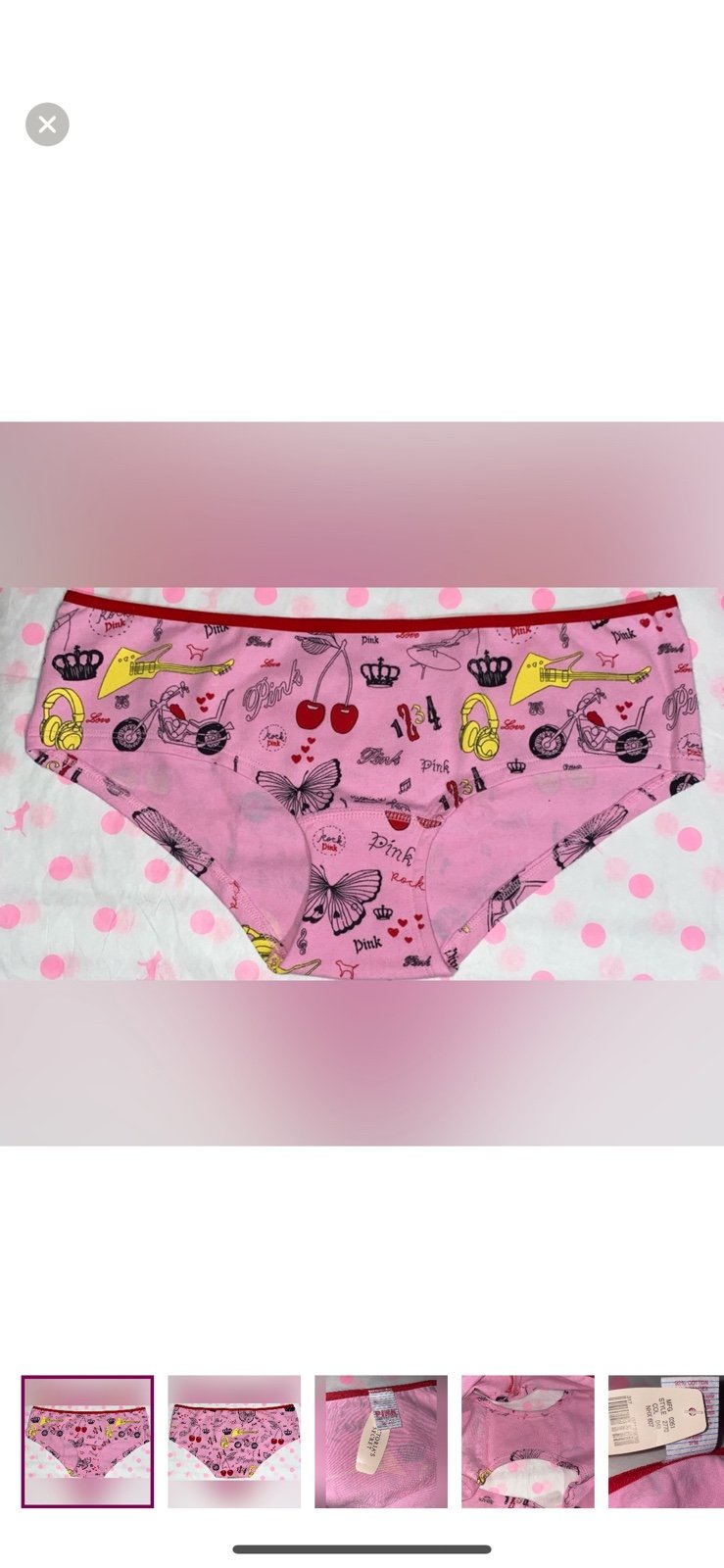 New RARE Vintage Victoria's Secret PINK Hipster Panty Y2K pink vintage panties