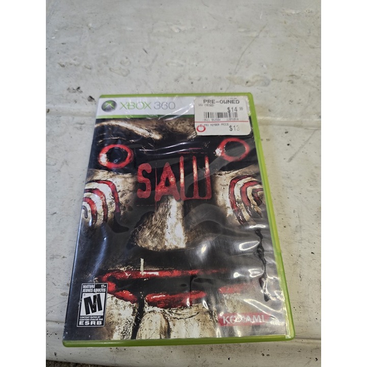 Saw (Microsoft Xbox 360, 2009) No Manuel Case Is Damaged Tested Working