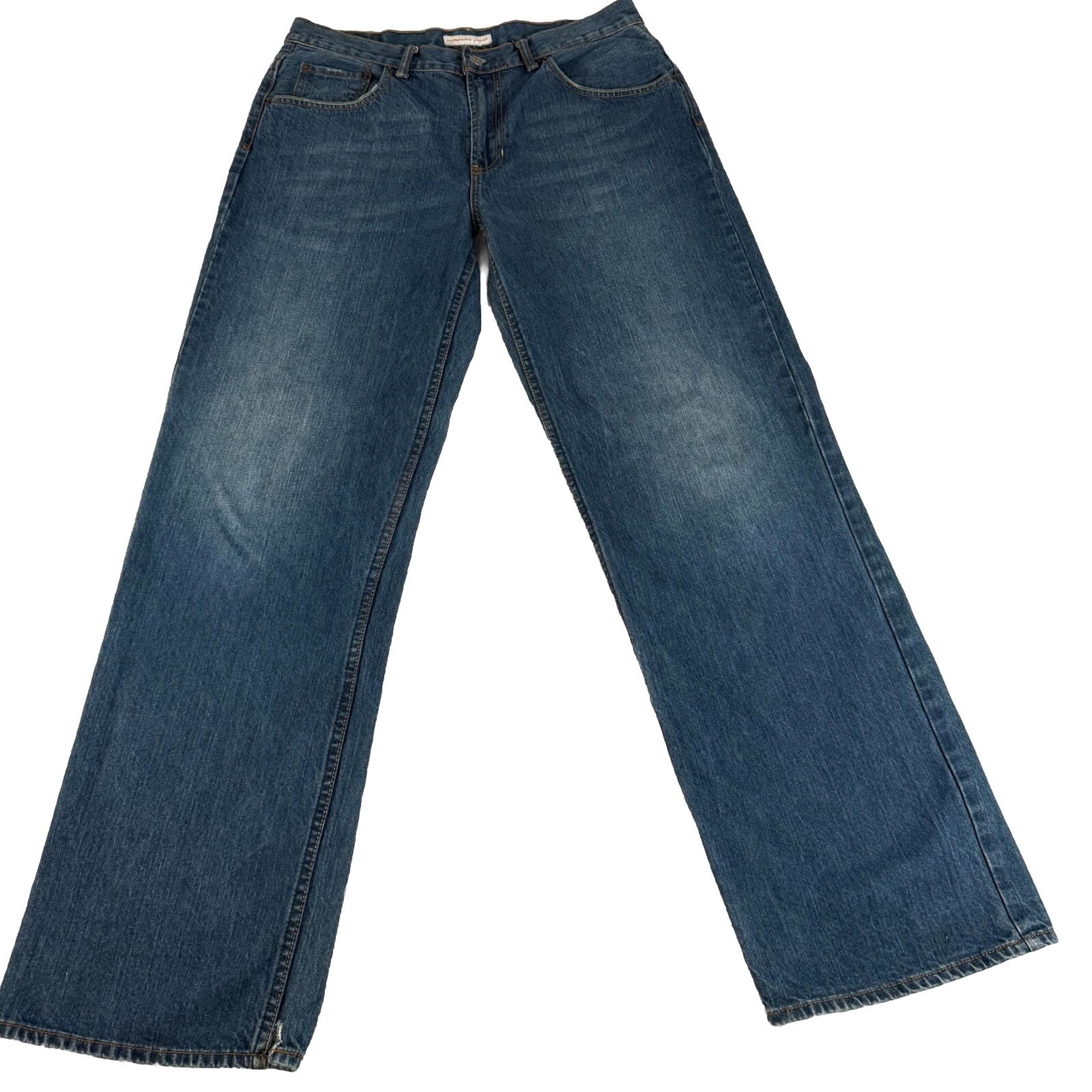 BULLHEAD Hammond Jeans Men's 34x34 Blue Loose Fit Straight Grunge Skater Hip Hop