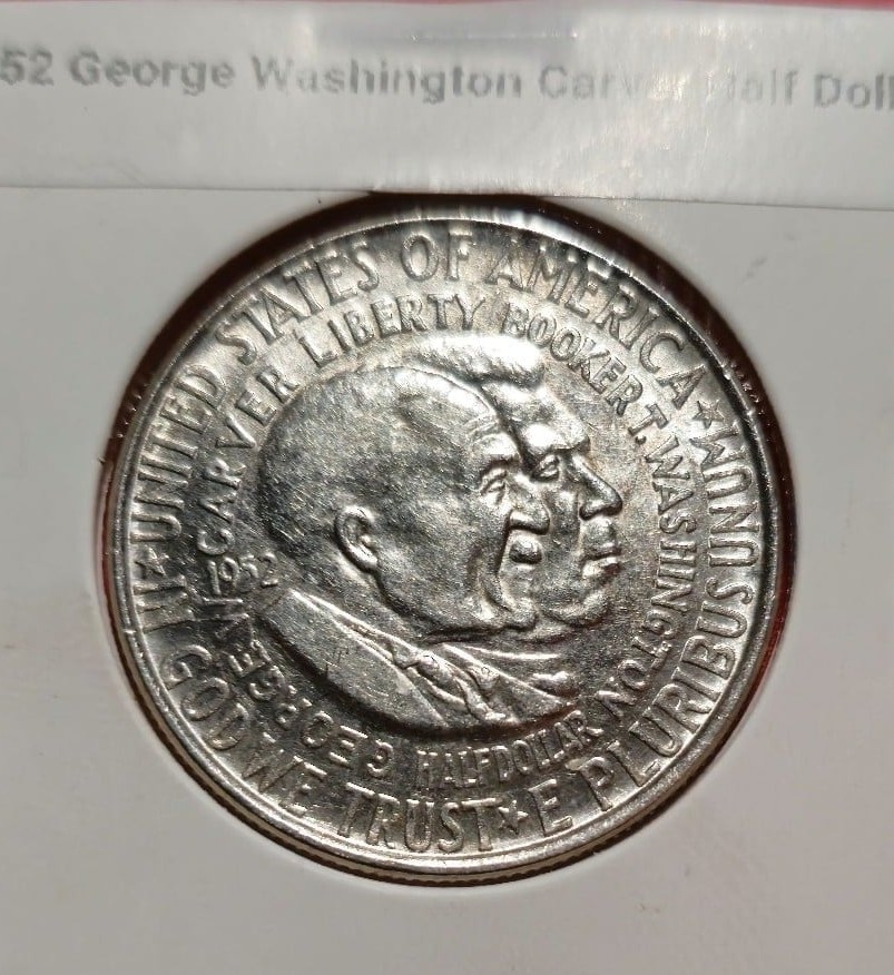 Pristine 1952 George Washington Carver Half Dollar, Silver-.900/12.5grams