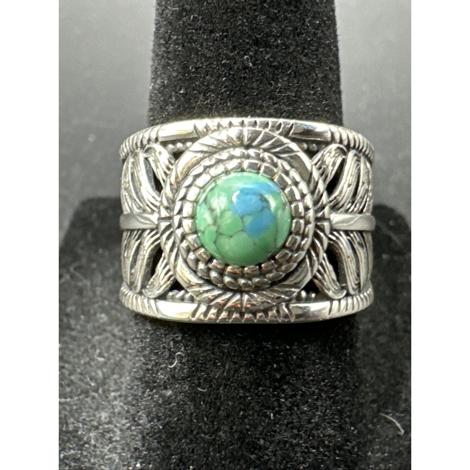 New Condition Sterling Silver Turquoise Ring 925 Size 7