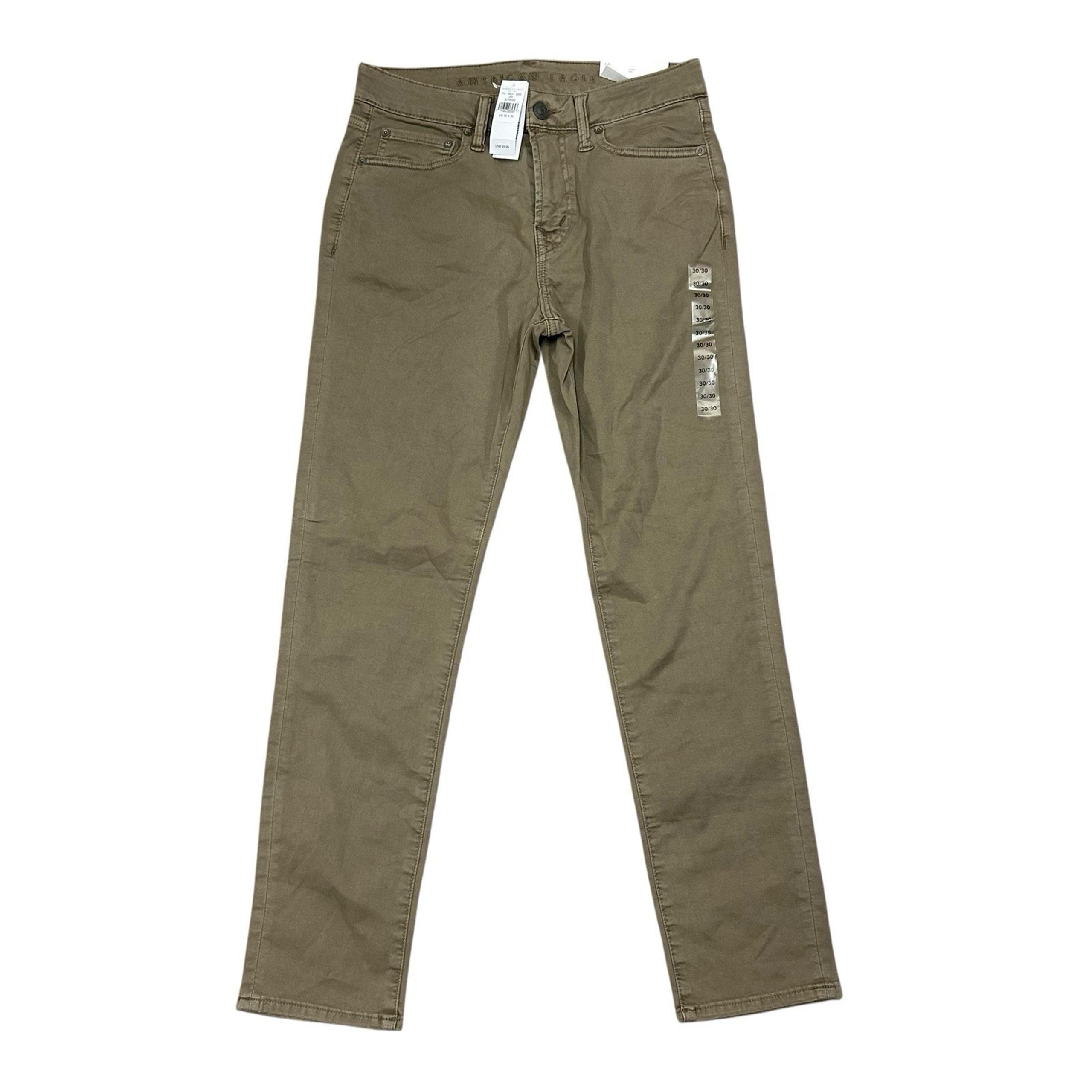 American Eagle Slim Fit Chino Pants Men's 30X30 Green Straight New with Tags NWT