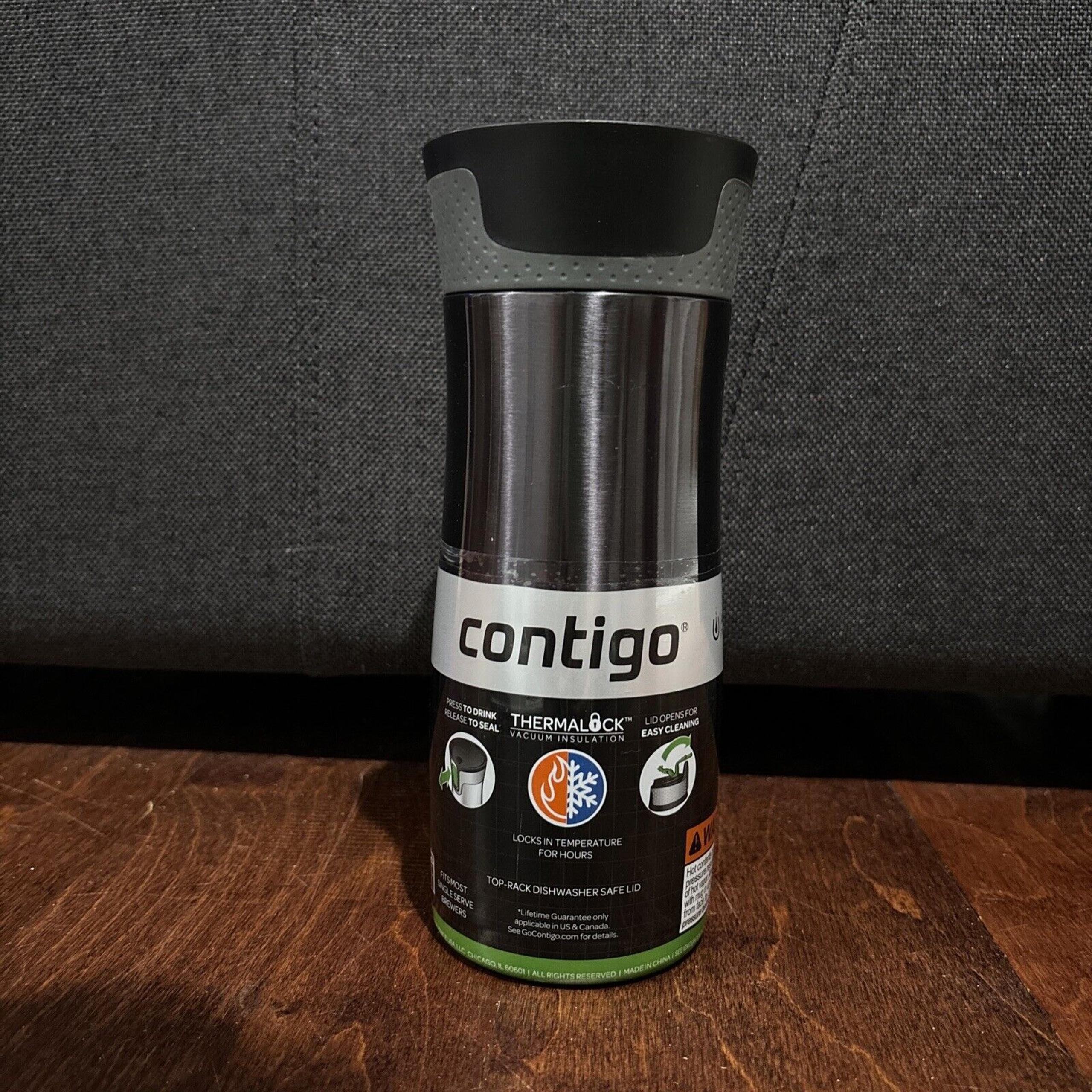Contigo Thermal Bottle Vacuum Insulation West Loop 2.0 16oz AUTO SEAL TECH BLACK