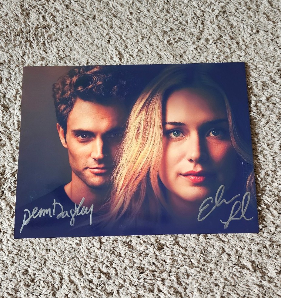 Penn Badgley & Elizabeth Lail SIGNED YOU Photo 8.5x11