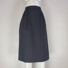 Vintage 80's Peabody House Gray Pinstripe Skirt