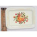 Vintage Set of 4 Metal Floral Tray Cottage Core Farmhouse Shabby Chic Roses 1950