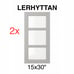 (2)x IKEA LERHYTTAN 15x30” glass door gray 304.616.22