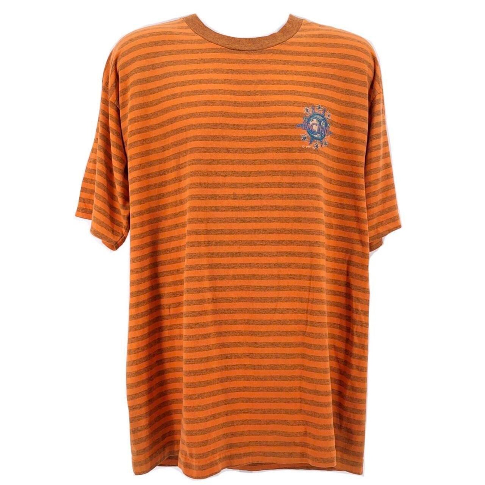 90s OP Ocean Pacific orange striped tshirt 1990s vintage