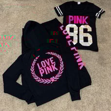 HTF Vintage PINK bling 3 piece set
