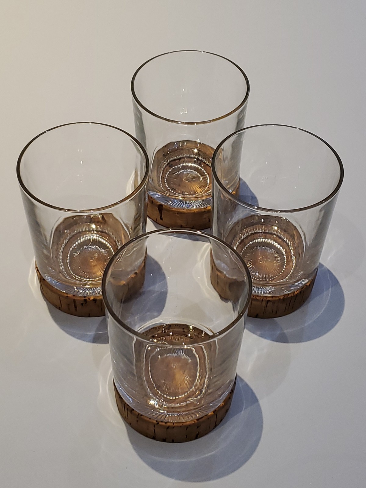 David Douglas 4 Rocks Vintage Glasses Removable Cork Coasters Very Rare