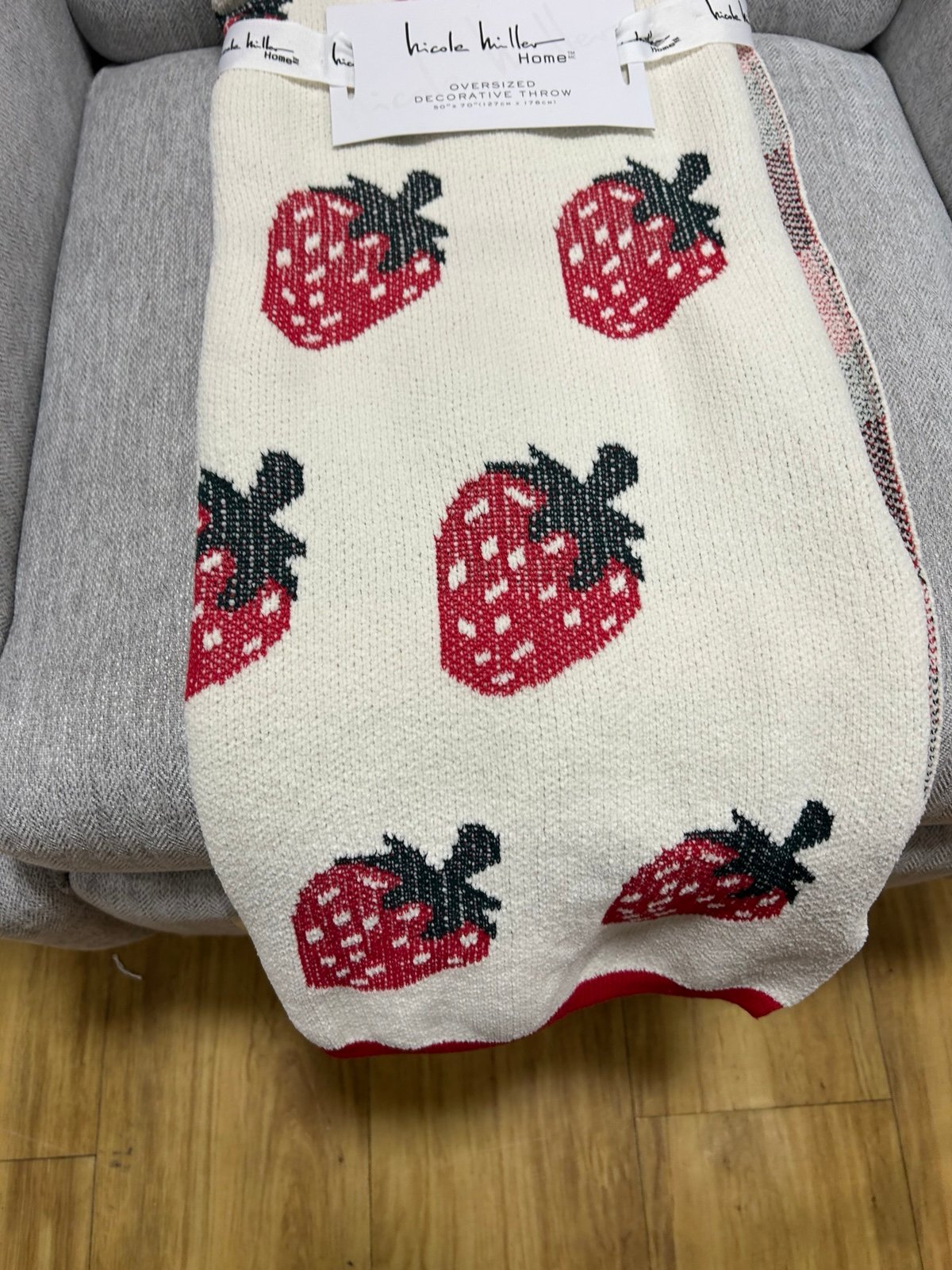 Strawberry Nicole Miller Decor Throw Blanket