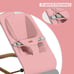 CooCon Baby Bouncer, Ergonomic Bouncer Seat for Babies with 3 Recline Pink