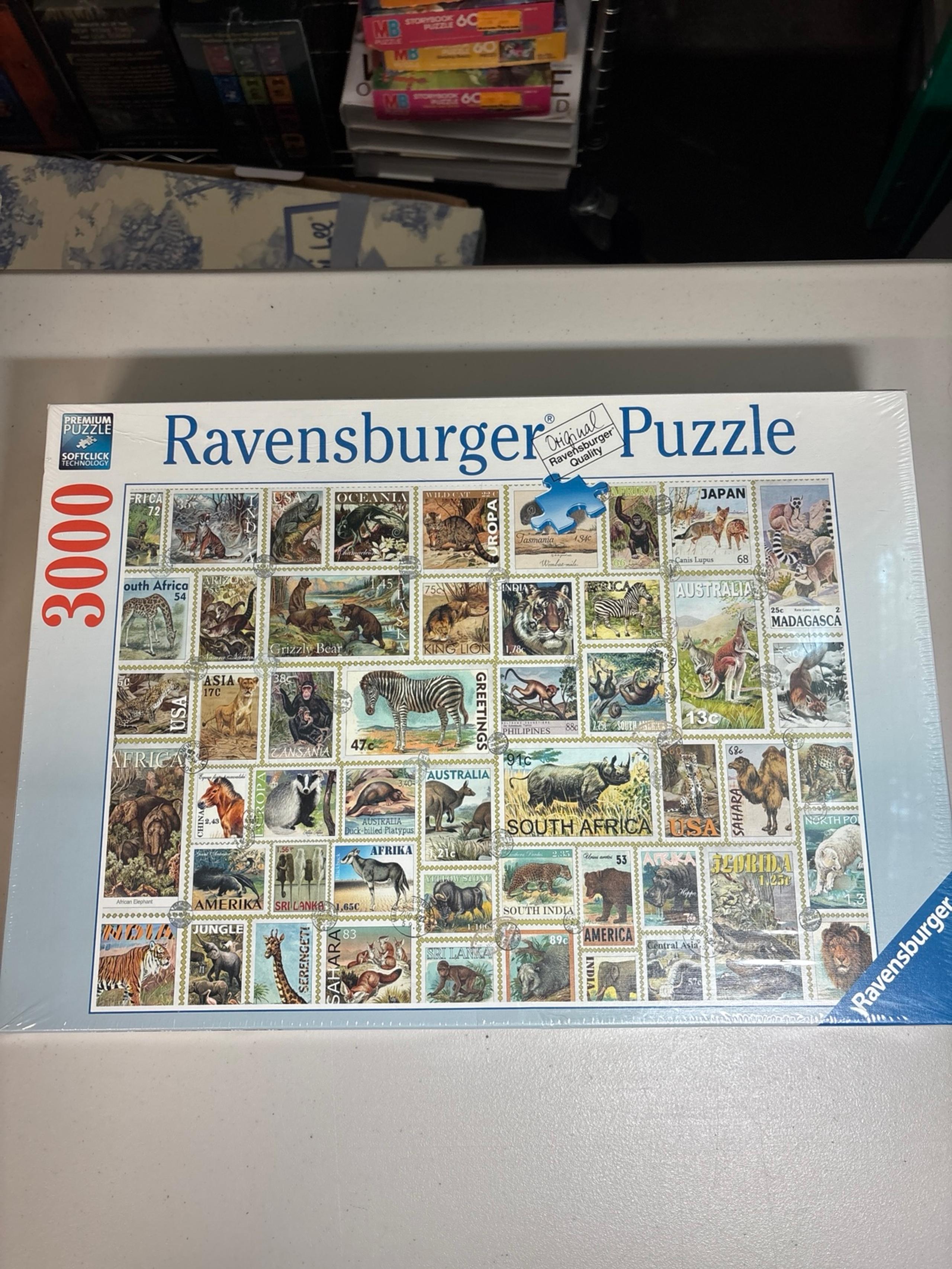 NIB - Ravensburger Jigsaw Puzzle ANIMAL STAMPS 3000 Pieces Retired