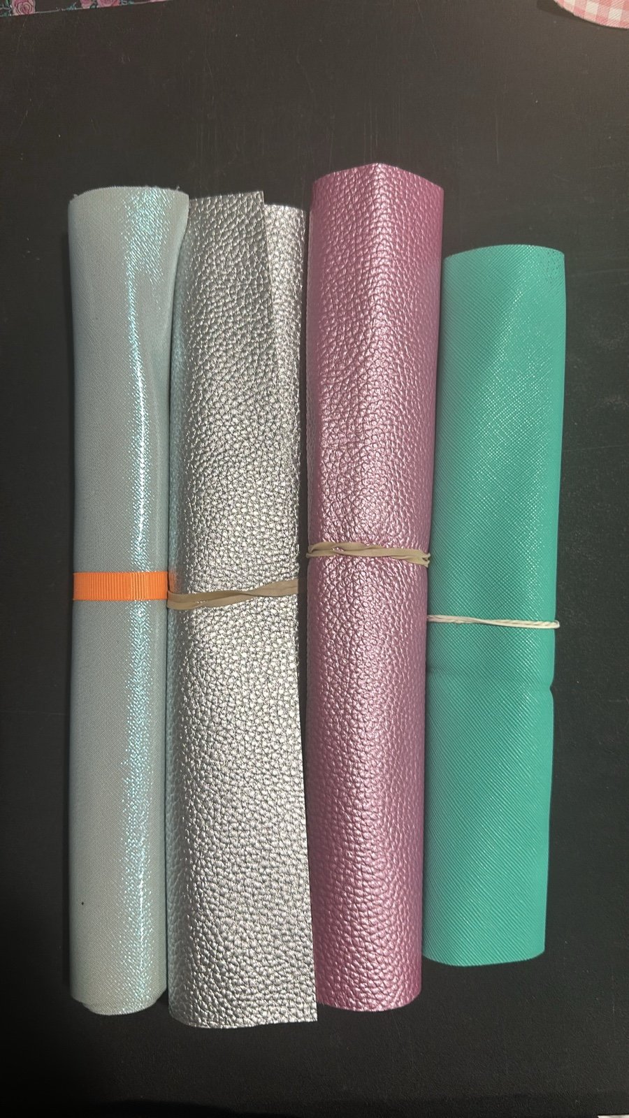 Faux leather rolls