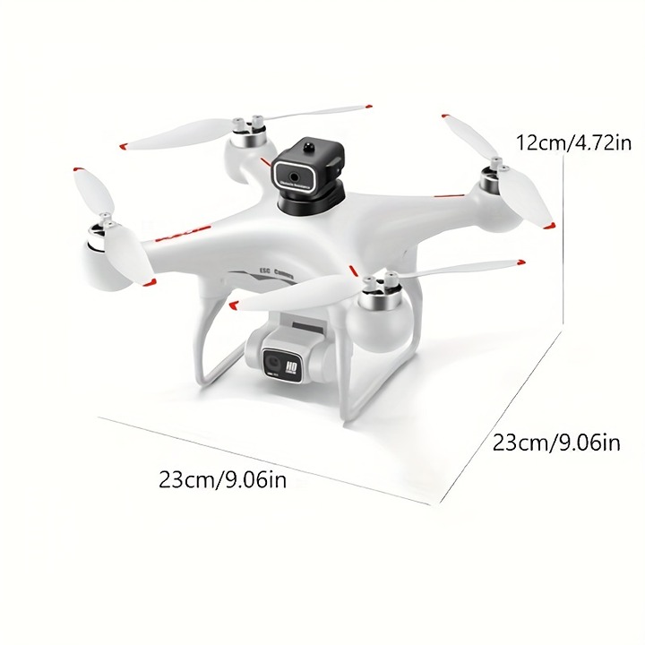 Remote Control Drone Dual Camera Trajectory Flight