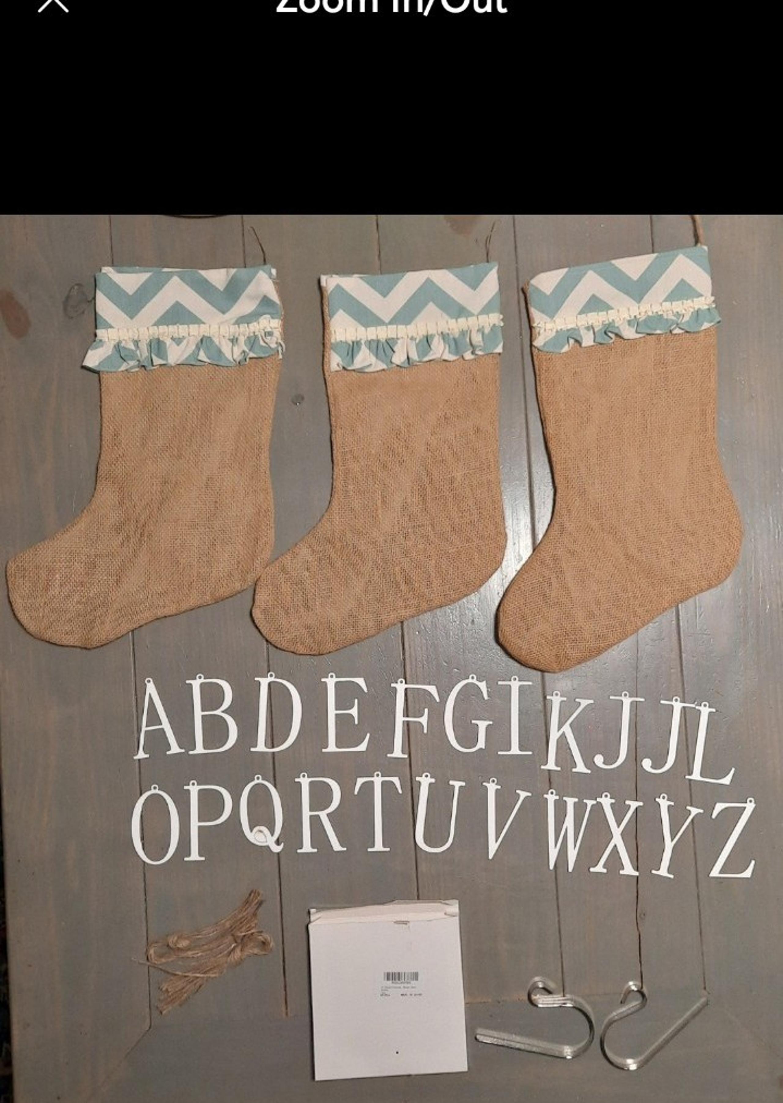 Burlap Christmas stockings