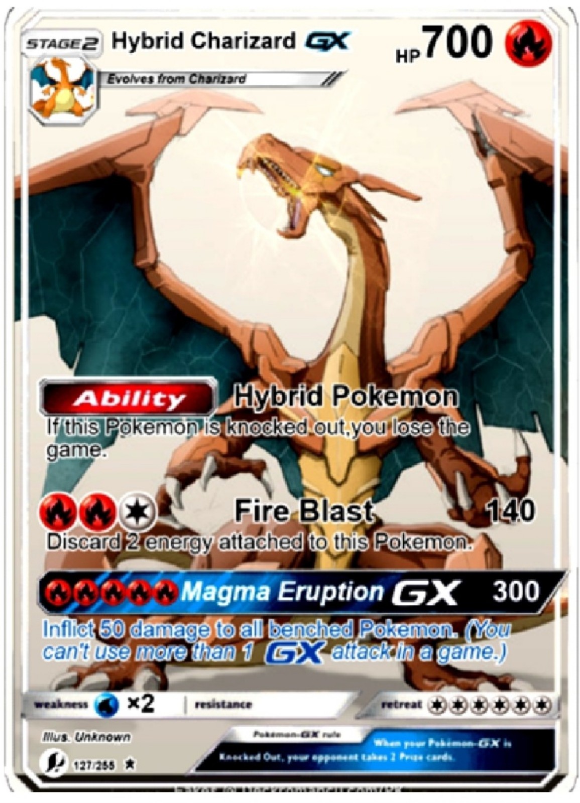 Custom Full Art Holo Holographic Pokemon vmax Card