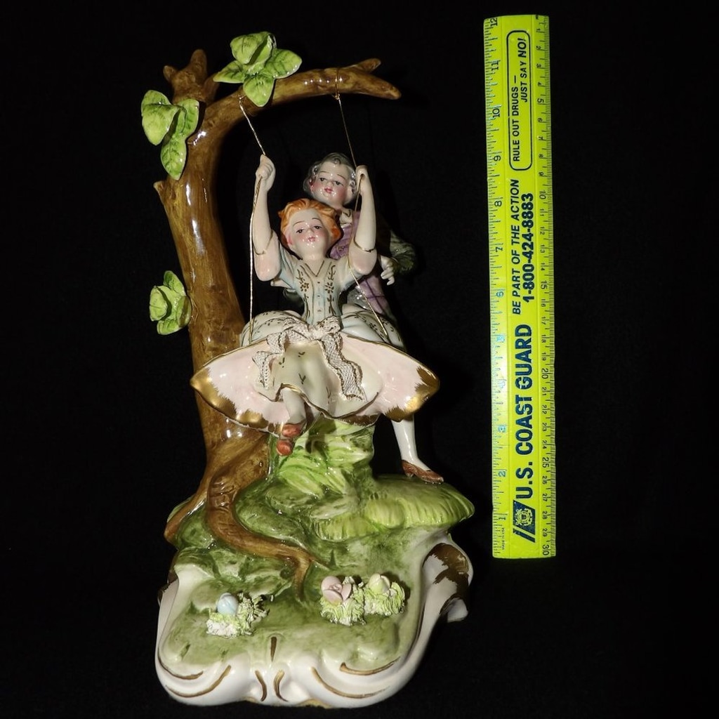 Capodimonte Porcelain Vintage Boy and Girl Figurine