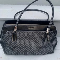 Coach purse- canvas/leather