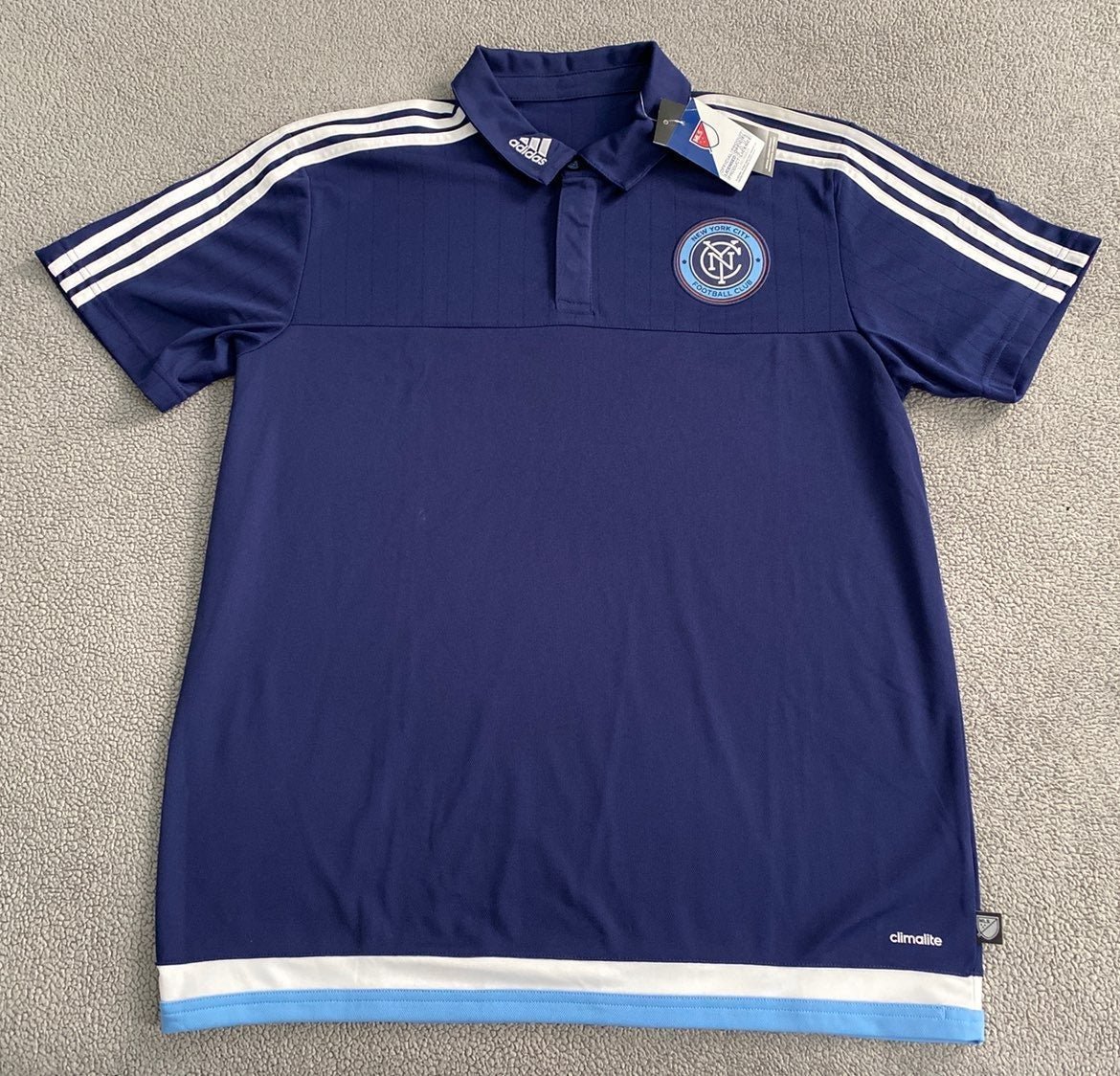 NEW YORK CITY FC ADIDAS NYCFC POLO SHIRT LARGE MEN