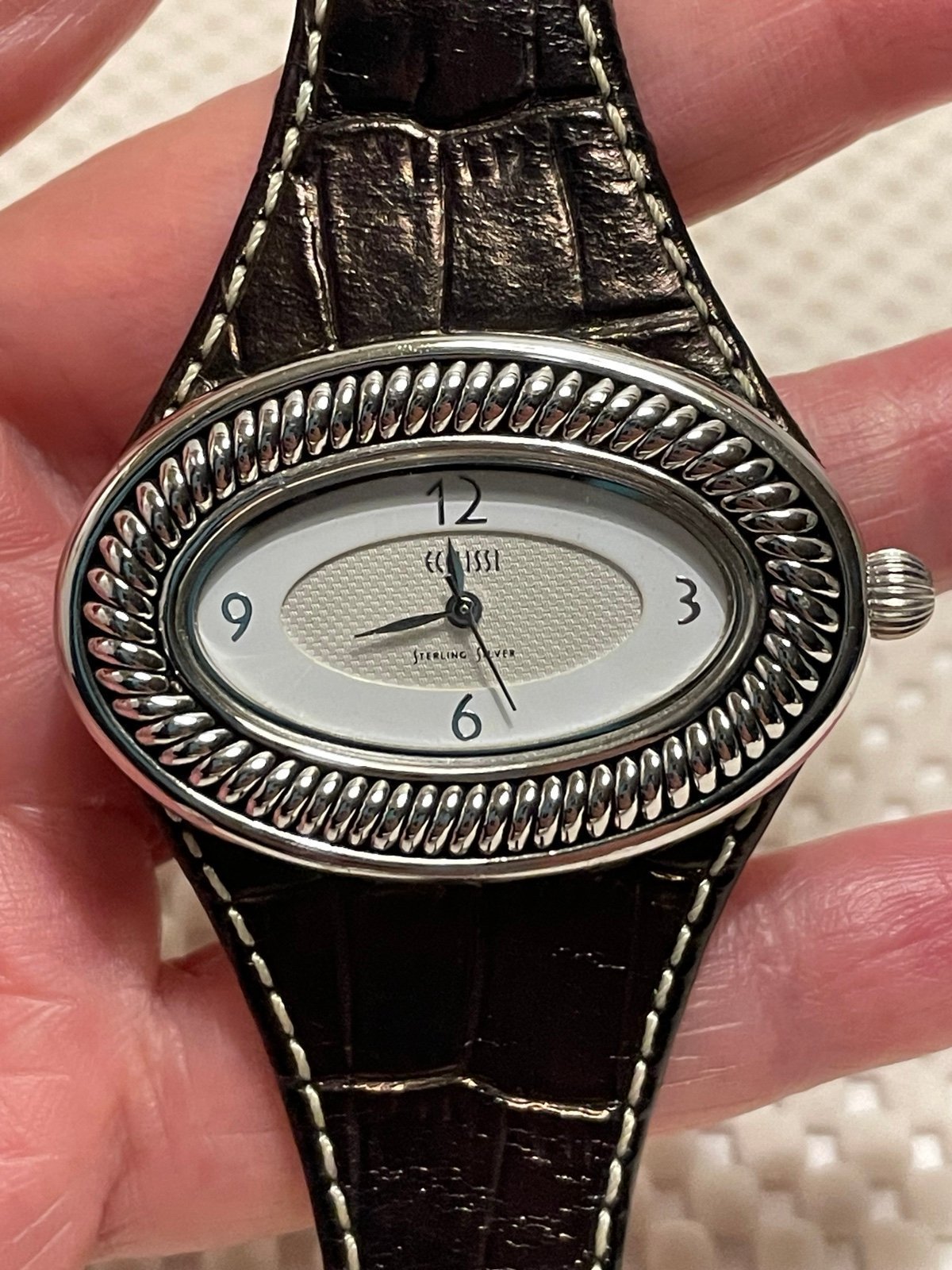 Ecclissi Sterling Silver Ladies Watch 5-1/2” to 7-1/2”