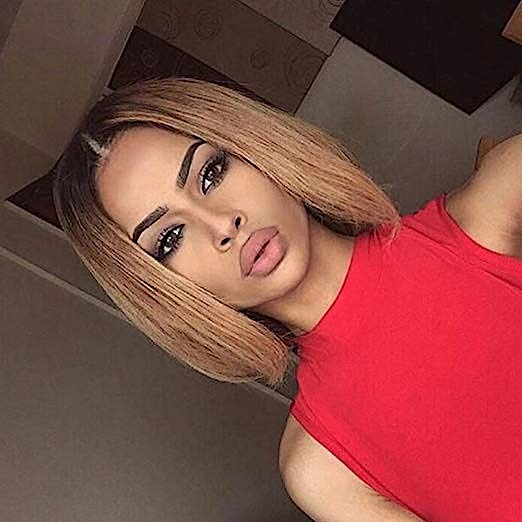 Celebrity hony blonde ombre bob humanwig