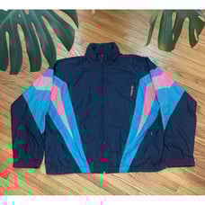 Vintage 90's Medium Adidas 3 Stripes Full Zip Lightweight Windbreaker Jacket