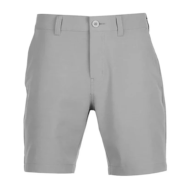 TravisMathew Tech Chino 8 Inch Mens Golf Shorts Light Gray Sz 34 Stretch Eco NWT