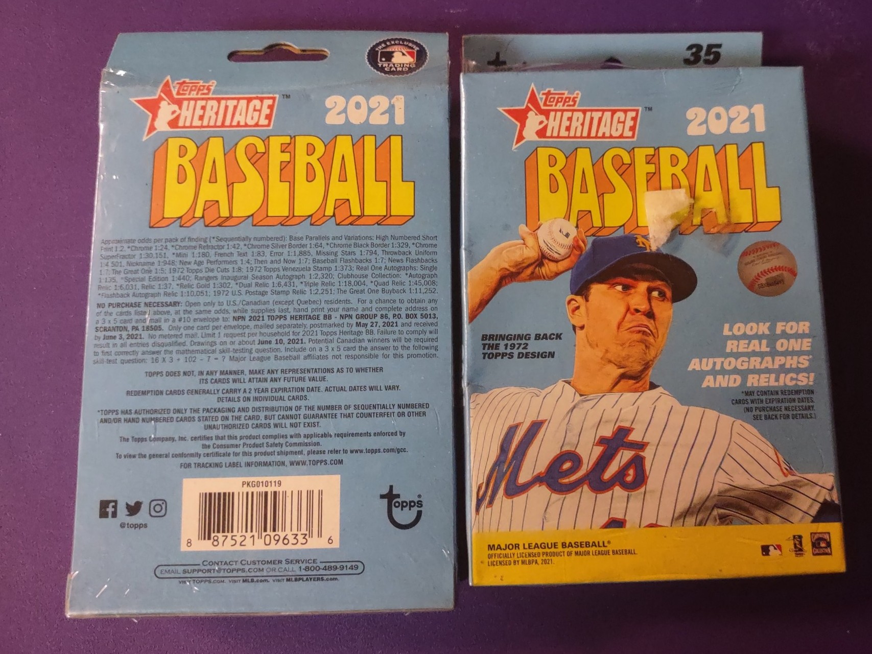 2 UNOPENED 2021 TOPP BASEBALL BOXES