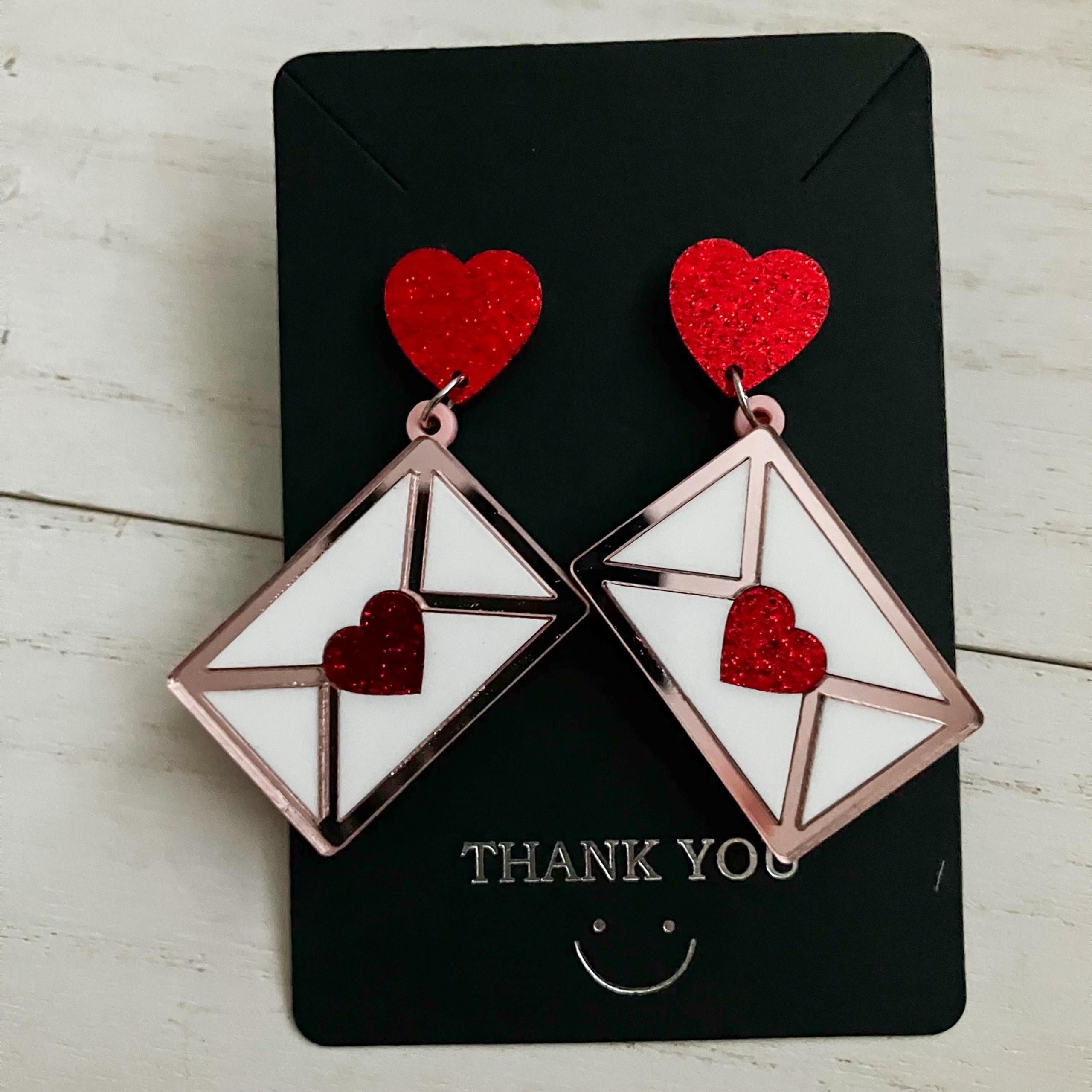 Valentine Letter Earrings