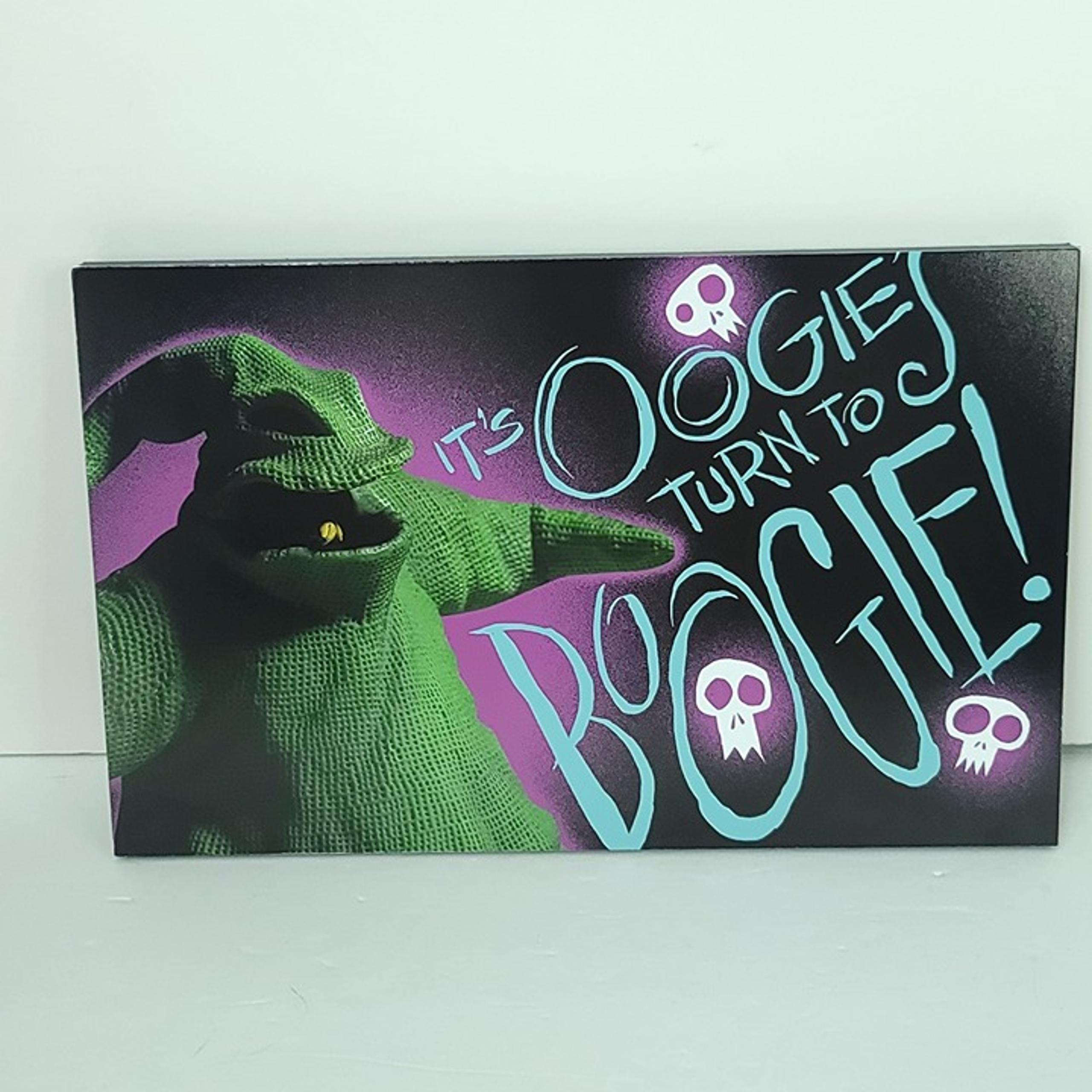 Oogie Turn Boogie Nightmare Before Wall Photo Art Board Print 11.75in x 7.25in