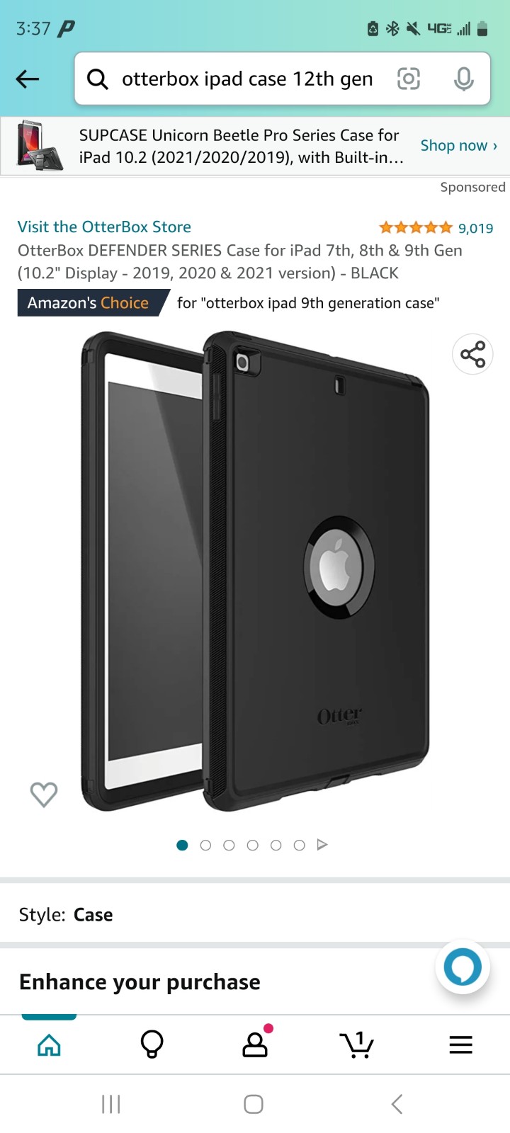 Otterbox defender series for ipad 9th gen