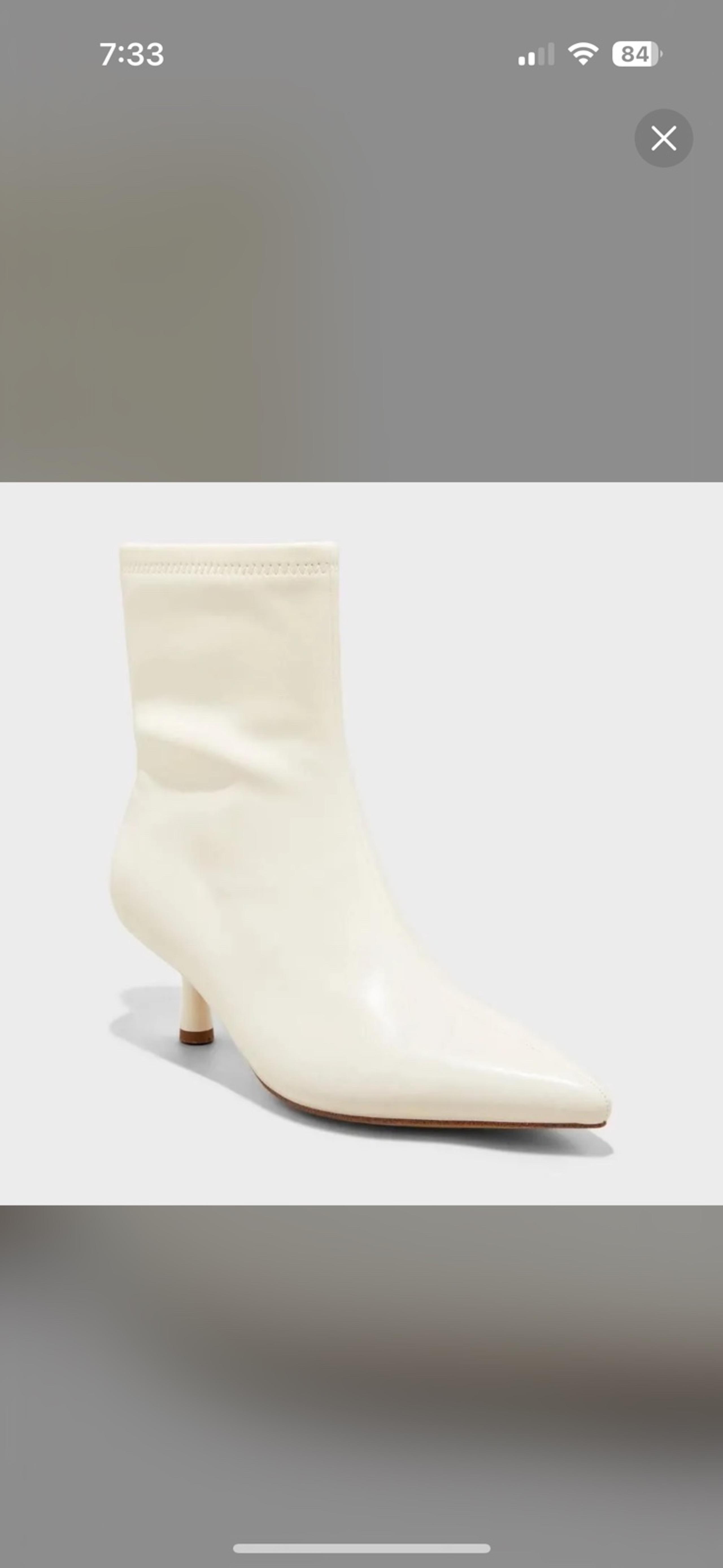 Women's Lonnie Kitten Heel Stretch Ankle Boots - a New Day™ White 7