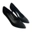 Stuart Weitzman Black Curvia Textured Pointed Toe Heeled Pumps Size 7.5M