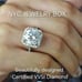 CERTIFIED VVSI 5.05CT. Round Off-White Diamond Accented HALO Ring! WOW!!!!!