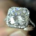 CERTIFIED VVSI 5.05CT. Round Off-White Diamond Accented HALO Ring! WOW!!!!!