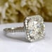CERTIFIED VVSI 5.05CT. Round Off-White Diamond Accented HALO Ring! WOW!!!!!