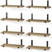 Floating Shelves, Set of 8, Rustic Wall Shelves, Wood Floating Shelf
