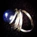 Blue Sandstone & GSP Copper Ring