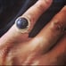 Blue Sandstone & GSP Copper Ring