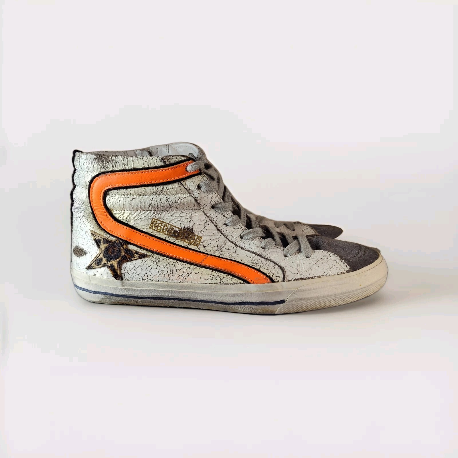 Size 9 - Golden Goose Slide High White sneakers
