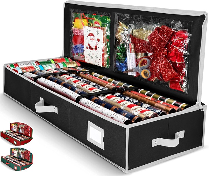 Wrapping Paper Organizer Storage for Christmas Gifts Wrapping