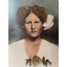Hand Tinted Framed Photograph Young Woman Tennessee 19x15 w Frame